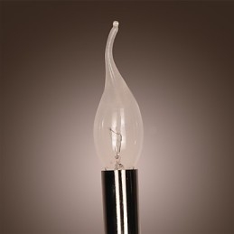 אור קיר קריסטל שחור עם נורת נר