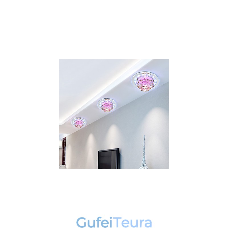 עיגול קריסטל רעיון מנורת תקרה אור צינור לספוג אור מנורת כיפה