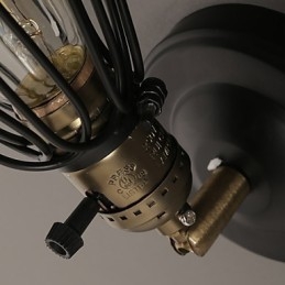 אמריקן קאנטרי לופט שיקום דרכים עתיקות מנורת קיר מנורת קיר ברזל יצוק אור