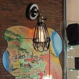 אמריקן קאנטרי לופט שיקום דרכים עתיקות מנורת קיר מנורת קיר ברזל יצוק אור