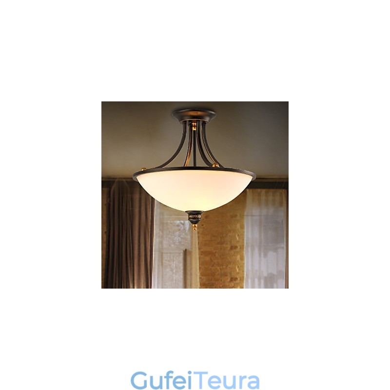 מנורות תקרה פסטורליות פשוטות ברונזה פנום פן אמריקאית מדינה אירופאית מנורות תקרה מנורות