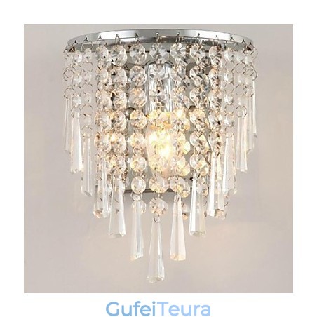 אופנה מודרנית מנורות קיר קריסטל תאורת מיטה מנורת קיר קריסטל