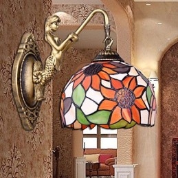 חג המולד אירופאי חוזה כפרי Creative ברזל מחושל אורות מנורת קיר