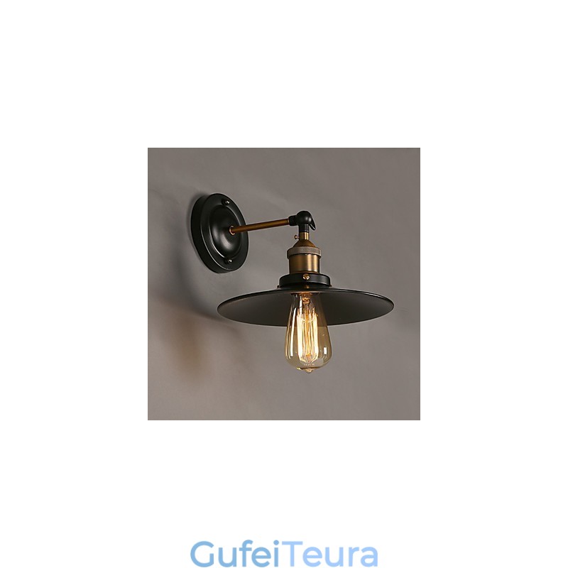 Creative Nordic Light ראש יחיד מנורת קיר מטרייה שחורה משחזרת דרכים עתיקות אור