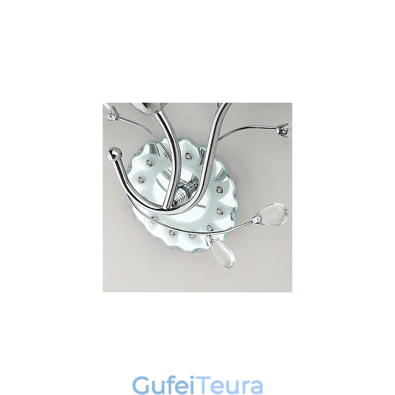 קריאייטיב פרחים עכשווי ומכווץ קריאייטיב קריסטל מנורות קיר מנורות