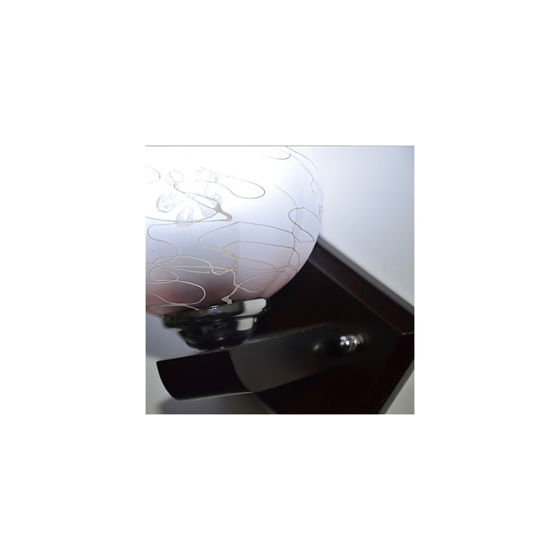 עץ מלא מנורת קיר יצירתית של חדר שינה ראש המיטה מדליקה