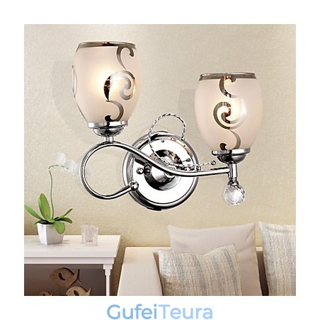 פמוטי קיר קריסטל מתכת מודרנית עכשווית