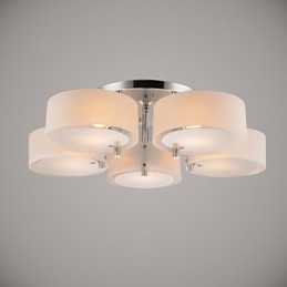 Flush Mount Modern Contemporary 5 אורות מתכת קלה לתקרה