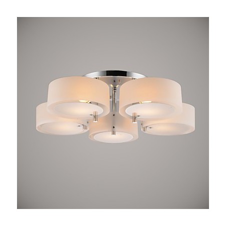 Flush Mount Modern Contemporary 5 אורות מתכת קלה לתקרה