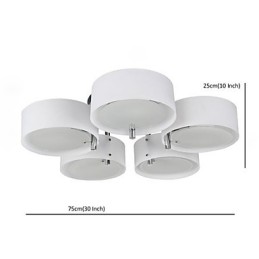 Flush Mount Modern Contemporary 5 אורות מתכת קלה לתקרה