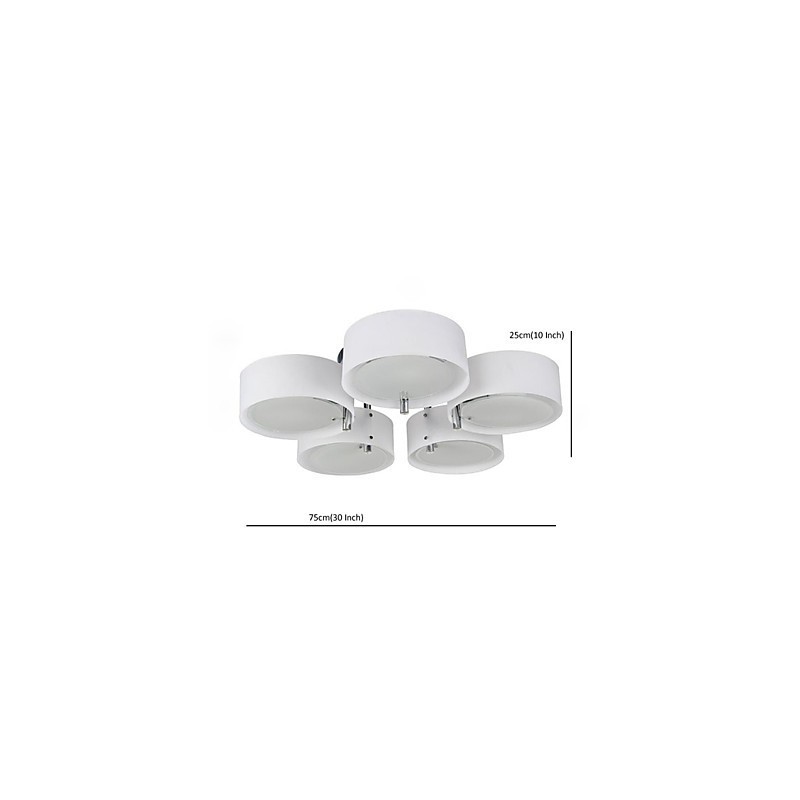 Flush Mount Modern Contemporary 5 אורות מתכת קלה לתקרה