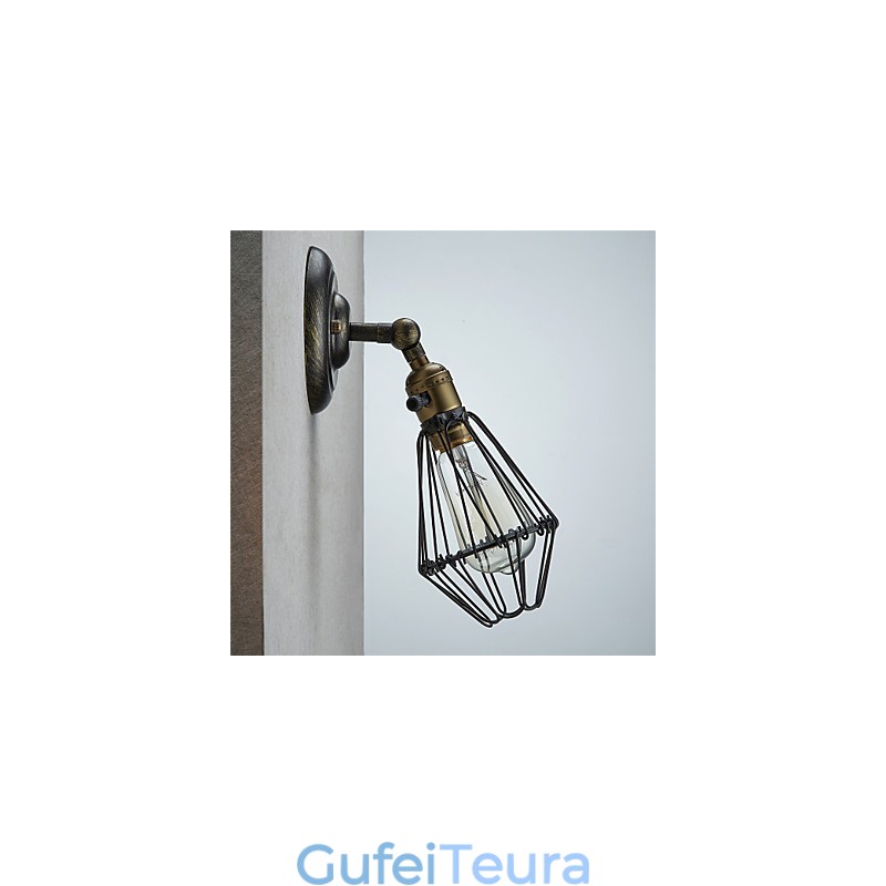 סגנון וינטג' תעשייתי פתיחה וסגירה אור קיר פמוט מנורת כלוב לופט שיקום דרכים עתיקות מנורת קיר