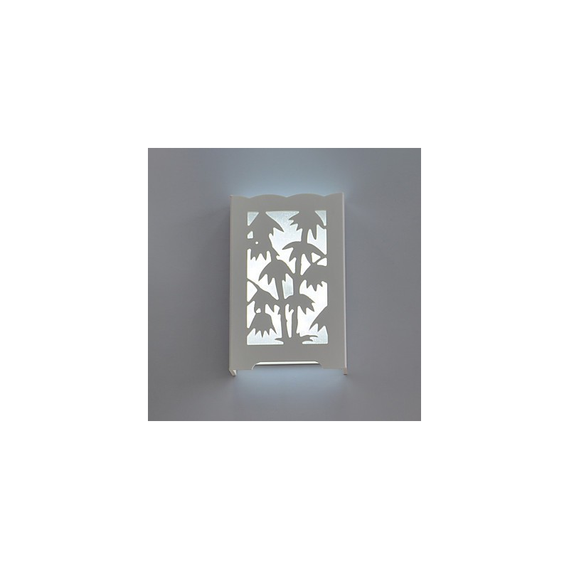 מודרני יצירתי לבן גילוף דפוסים או עיצובים על עבודות עץ במבוק מנורות קיר מנורות