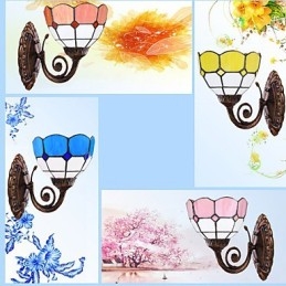 אירופה סוג שיקום דרכים עתיקות מנורת קיר Creative ים תיכוני זכוכית אורות