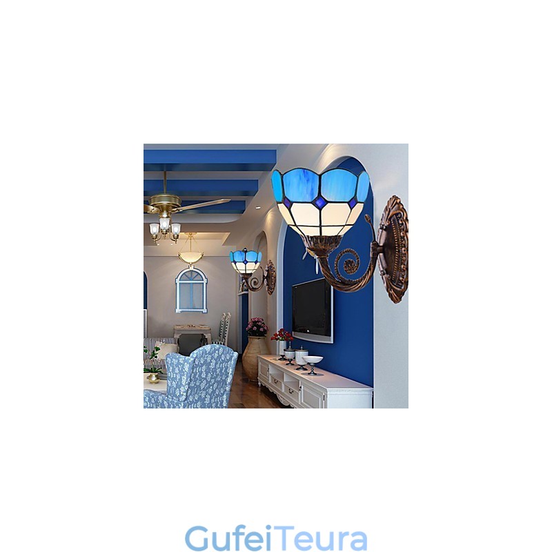 אירופה סוג שיקום דרכים עתיקות מנורת קיר Creative ים תיכוני זכוכית אורות