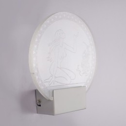 מנורת קיר אקרילית PVC מנורת אור שבב מודרני עכשווי מתכת 5W