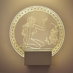 מנורת קיר אקרילית PVC מנורת אור שבב מודרני עכשווי מתכת 5W