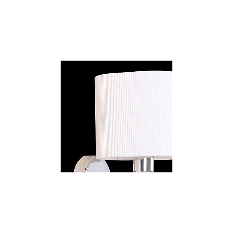 תאורת קיר מסוגננת ממתכת ובד עם אור אחד בתכונת צילינדר לבן