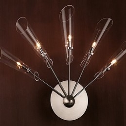אור קיר קריסטל אומנותי עם 5 נורות