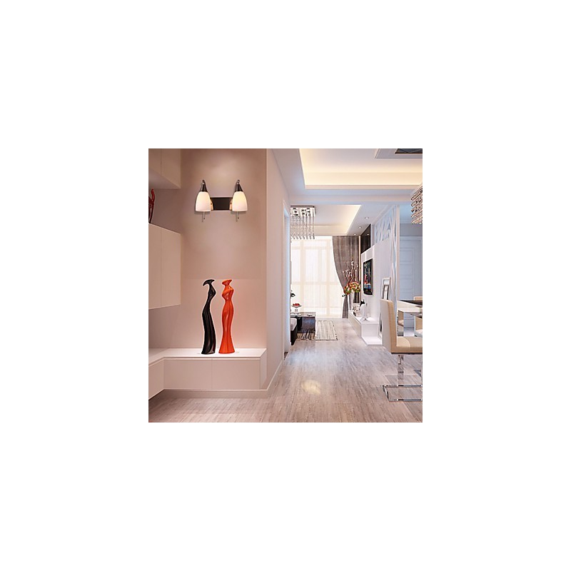 2 אור קיר בהיר בגוון לבן