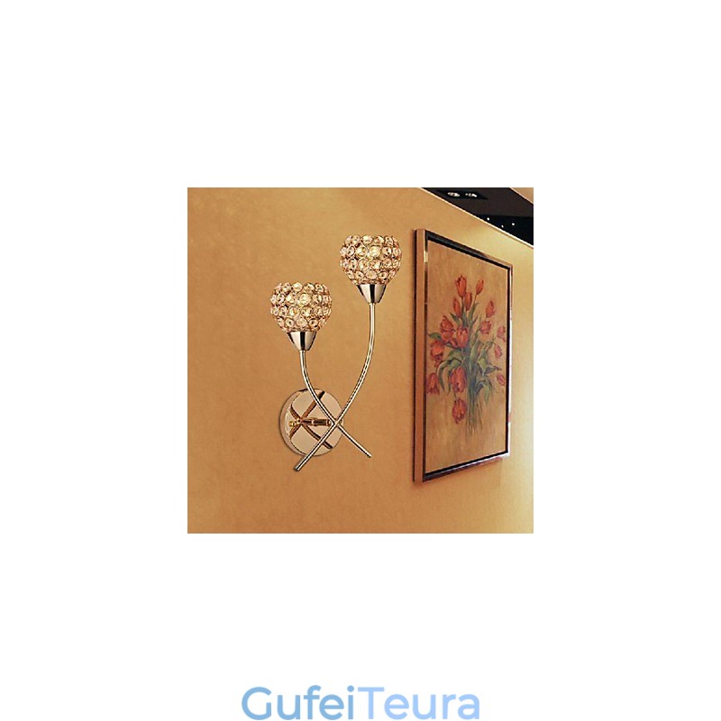 אור קיר זהוב קריסטל ב-2 אור