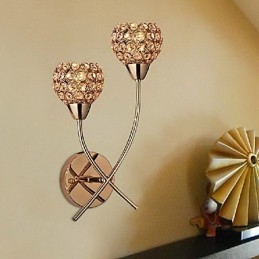 אור קיר זהוב קריסטל ב-2 אור