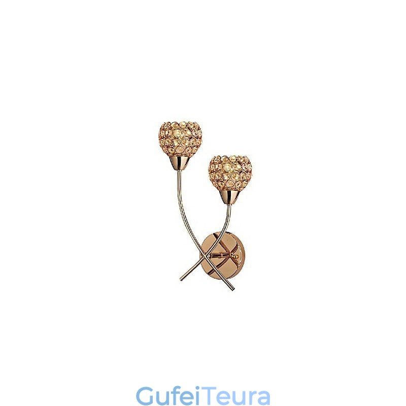 אור קיר זהוב קריסטל ב-2 אור