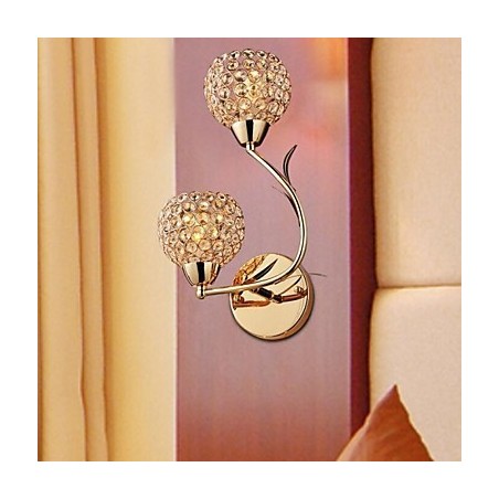 פמוטי קיר קריסטל קריאת אורות קיר מתכת מודרנית עכשווית