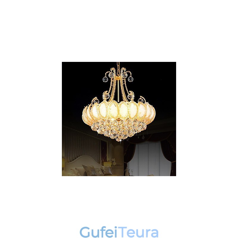 קוטר תליון קריסטל נברשת יוקרה מודרנית 50 ס"מ מכיל 8 נורות