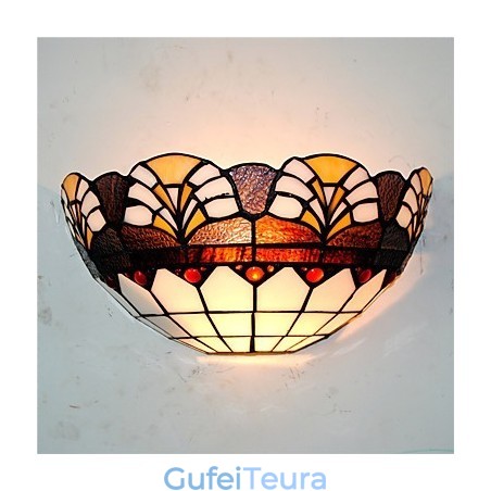 אורות קיר כפריים רטרו צל זכוכית סלון חדר שינה מסעדה בית קפה בר פמוטים קיר