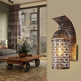 כפרי לודג' תכונת ציור עבור מיני סגנון Uplight קיר פמוטים קיר אור