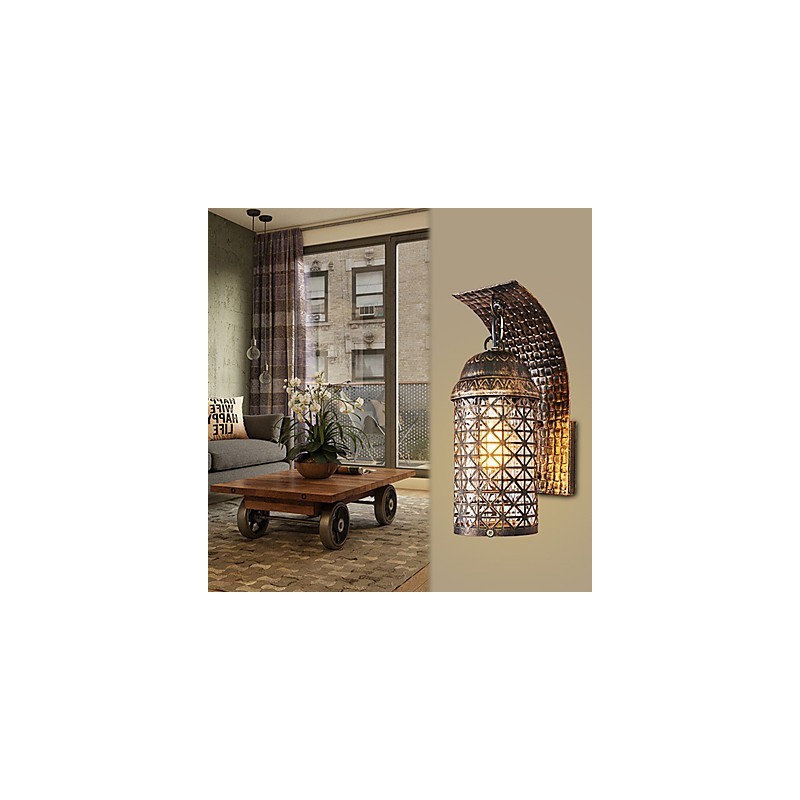 כפרי לודג' תכונת ציור עבור מיני סגנון Uplight קיר פמוטים קיר אור