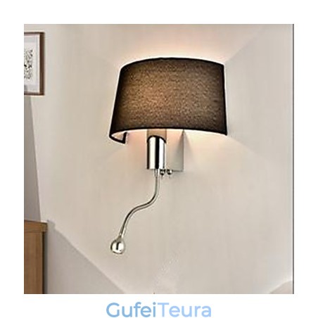 חדר המלון חדר שינה מנורת בד מנורת ליד המיטה עם מתג מנורת ליד המיטה אמריקאית