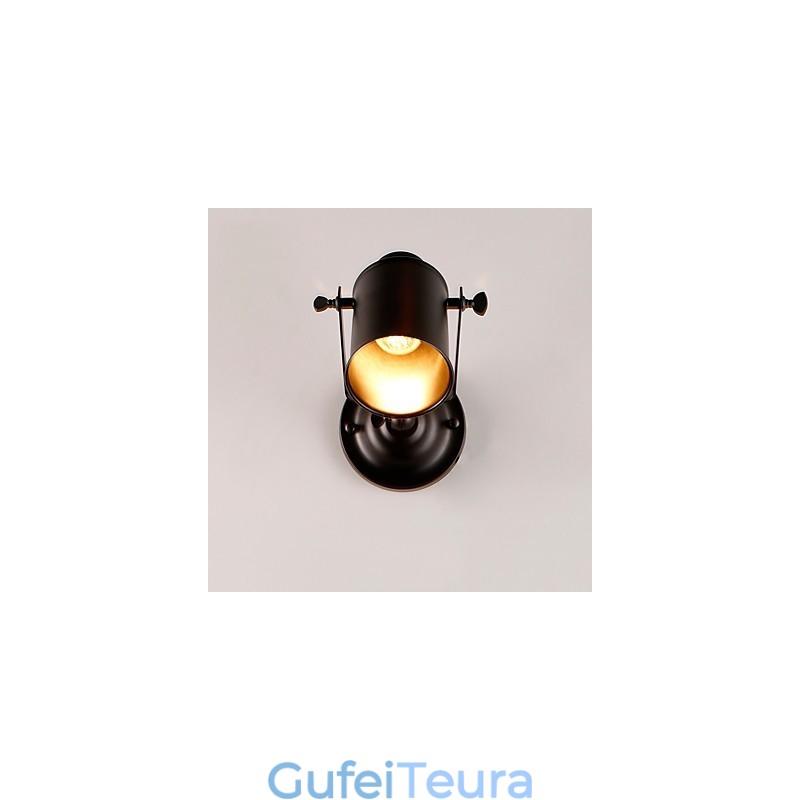 וינטג' שחור מתכת לופט פמוט קיר סלון פינת אוכל מסדרון בית קפה ברים מנורת קיר בר