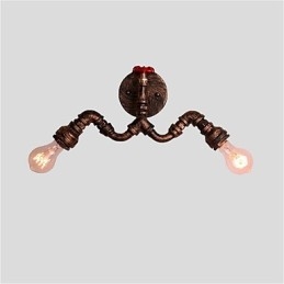 צינור תעשייתי וינטג' אורות קיר Creative Lights מסעדה בית קפה בר תאורת קישוט עם 2 אור צבוע בגימור