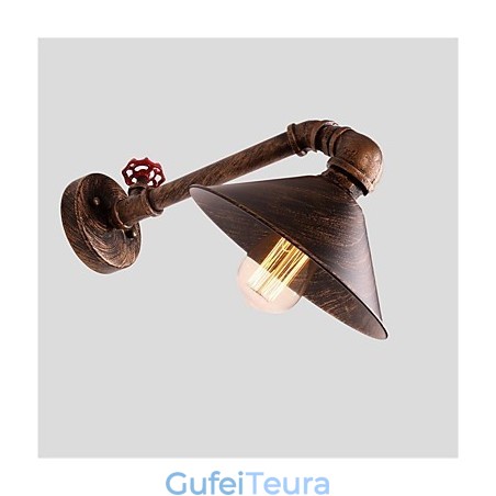 צינור מים אורות קיר רטרו סגנון תעשייתי יצירתי כפרי מתכת מסעדה בית קפה ברים פמוטים קיר לשולחן בר