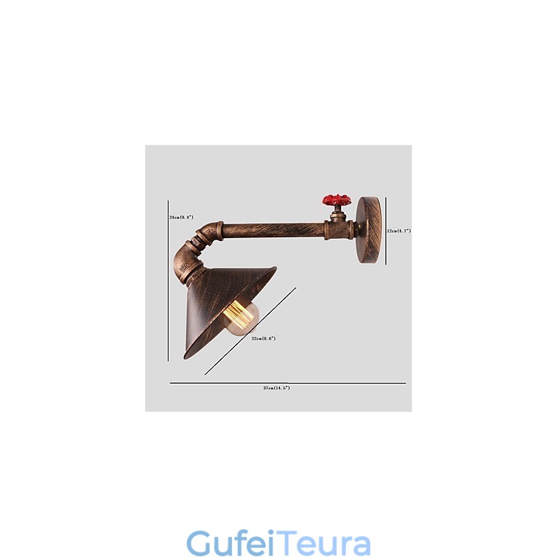 צינור מים אורות קיר רטרו סגנון תעשייתי יצירתי כפרי מתכת מסעדה בית קפה ברים פמוטים קיר לשולחן בר