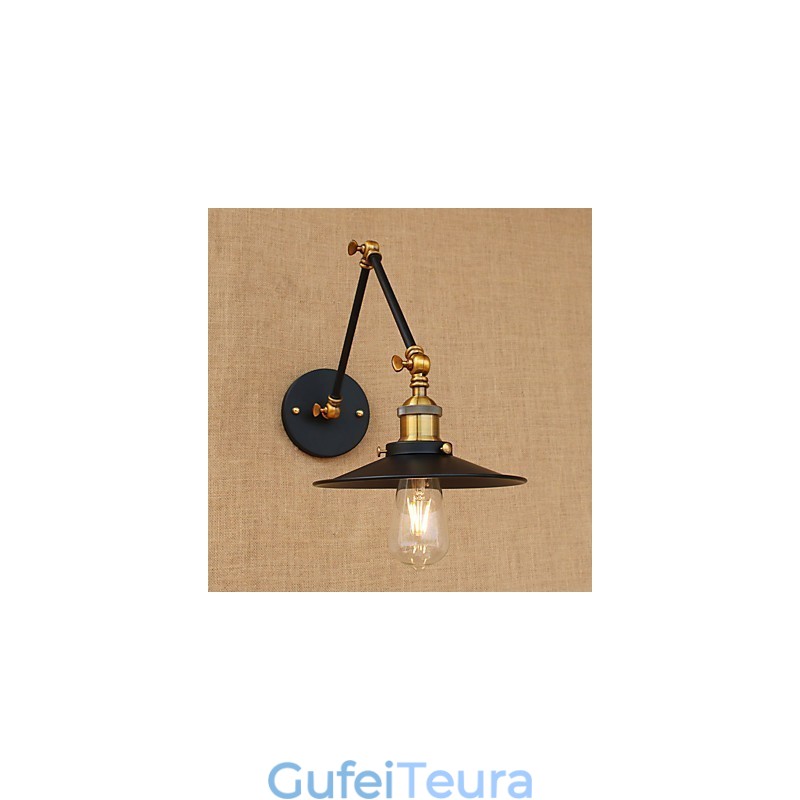 פמוט קיר פליז מנורת קיר תעשייתי בציר תאורת בית תאורת קיר פמוט עיצוב פנים