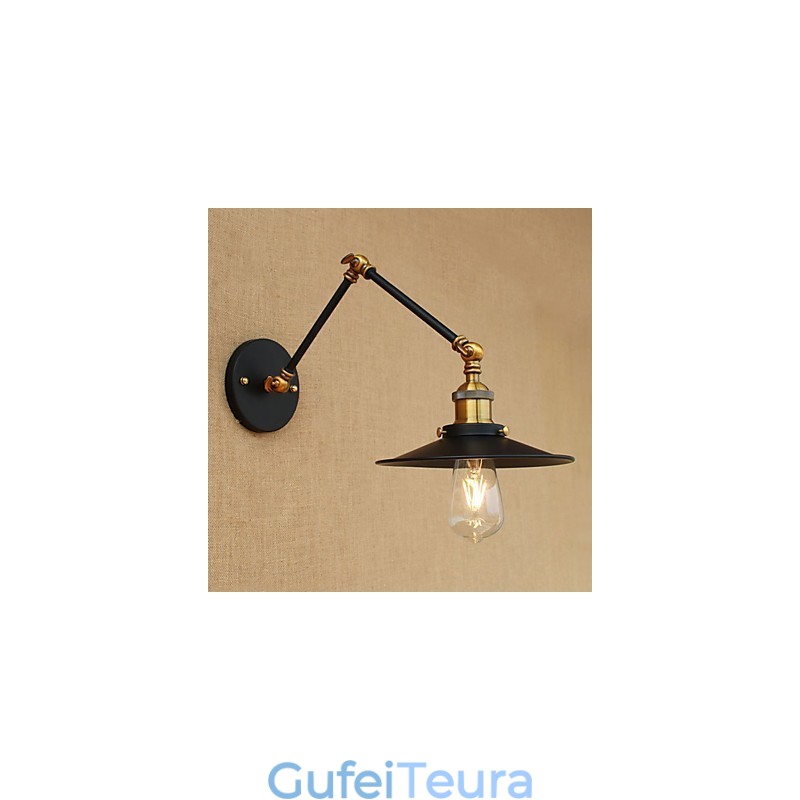 פמוט קיר פליז מנורת קיר תעשייתי בציר תאורת בית תאורת קיר פמוט עיצוב פנים