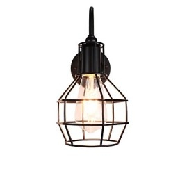 אור קיר פמוטים קיר ברזל מנורת קיר מטומטם שחור חרב אור מנורה על הקיר