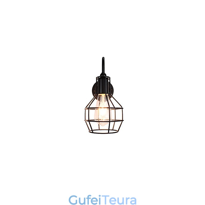 אור קיר פמוטים קיר ברזל מנורת קיר מטומטם שחור חרב אור מנורה על הקיר