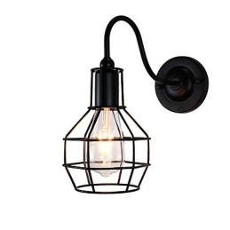 אור קיר פמוטים קיר ברזל מנורת קיר מטומטם שחור חרב אור מנורה על הקיר