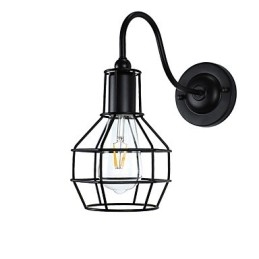 אור קיר פמוטים קיר ברזל מנורת קיר מטומטם שחור חרב אור מנורה על הקיר