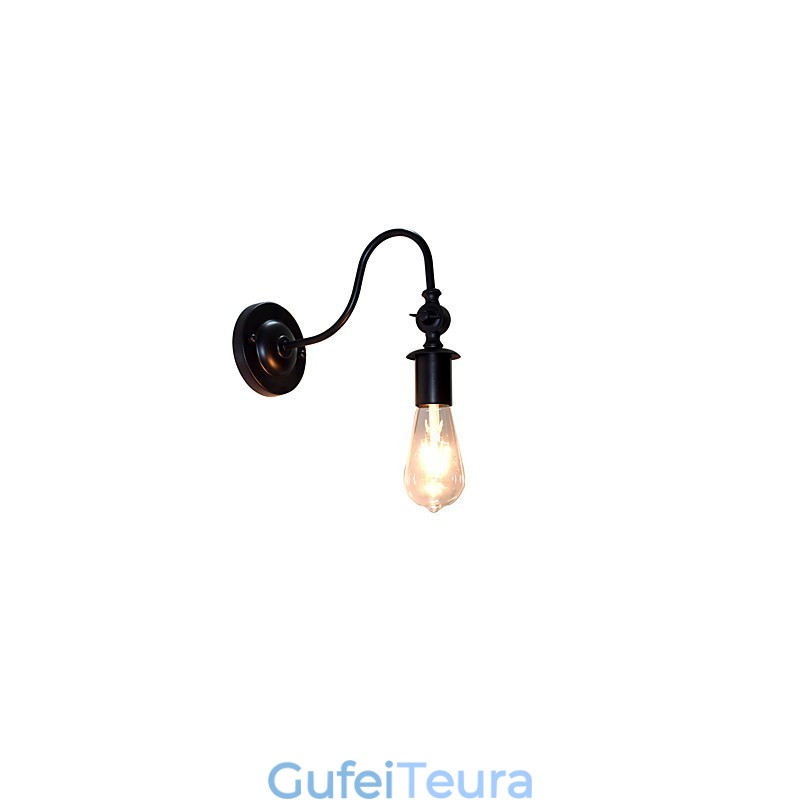 Light Buzz קיר מנורת קיר ברזל מטומטם שחור חרב אור מנורת על הקיר