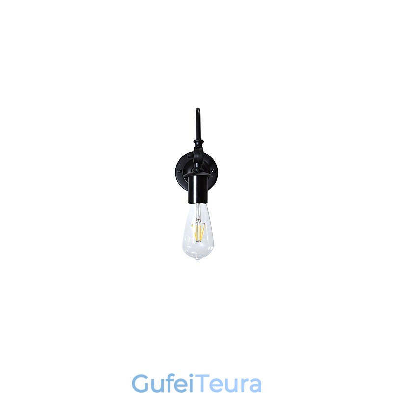 Light Buzz קיר מנורת קיר ברזל מטומטם שחור חרב אור מנורת על הקיר