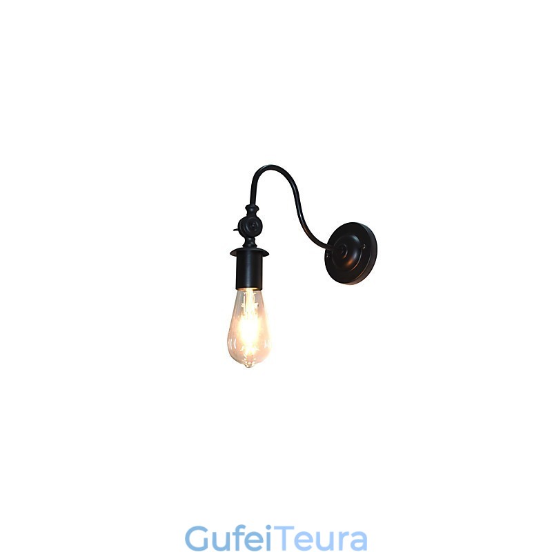 Light Buzz קיר מנורת קיר ברזל מטומטם שחור חרב אור מנורת על הקיר