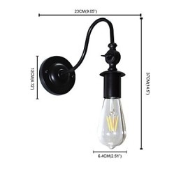 Light Buzz קיר מנורת קיר ברזל מטומטם שחור חרב אור מנורת על הקיר