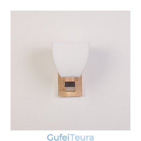 מנורת קיר פשוטה ליד המיטה מנורת שולחן כתיבה עם הצללה זכוכית ועץ מלא לשידה חדר שינה סלון חדר תינוק חדר תינוק מכללת מעונות שולחן קפה כונניות