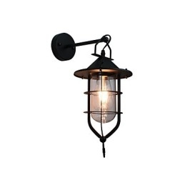 מנורת קיר פלדה צבועה אור טיפש שחור אמריקאי קפה קישוט רטרו קיר אור מנורת חרב חרב על הקיר