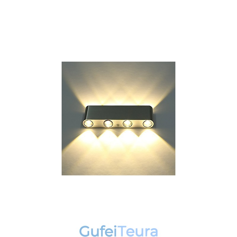 גוף תאורה מודרני פמוט קיר מסדרון פנימי מנורת קיר אלומיניום תאורה דקורטיבית משולבת